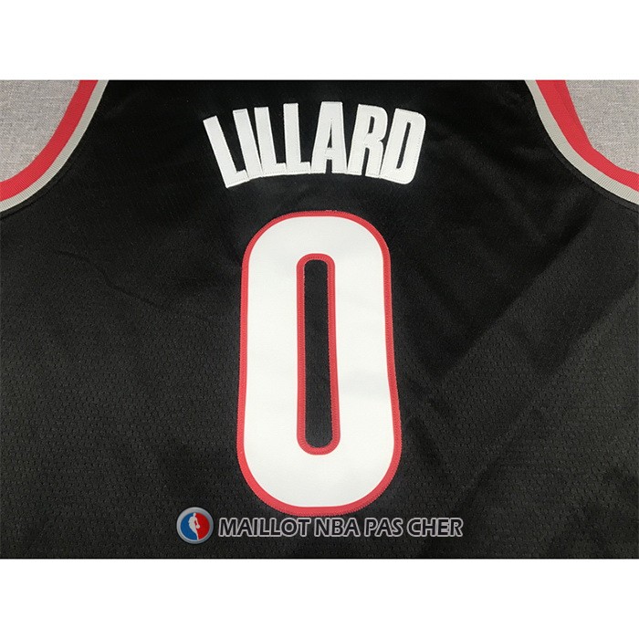 Maillot Portland Trail Blazers Damian Lillard NO 0 Icon 2021-22 Noir